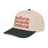 For Those Who Always Knew What It Was "Conform Concede Connive" Baseball Cap — Embroidered Cap