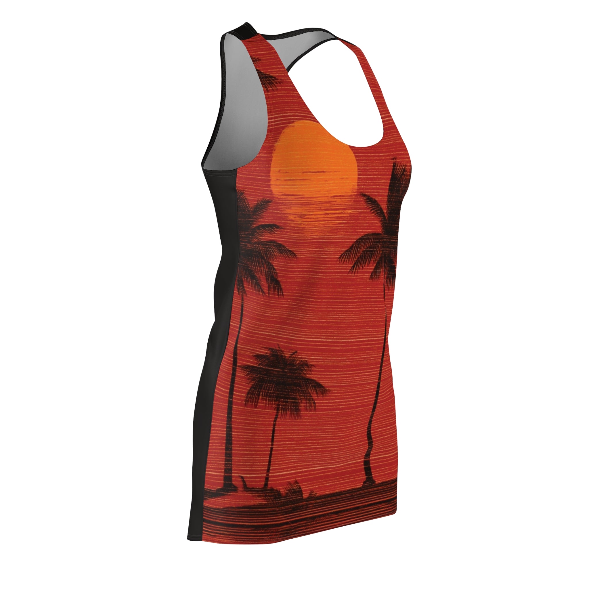 A Burnt Sunset Women's Cut & Sew Racerback Dress (AOP)