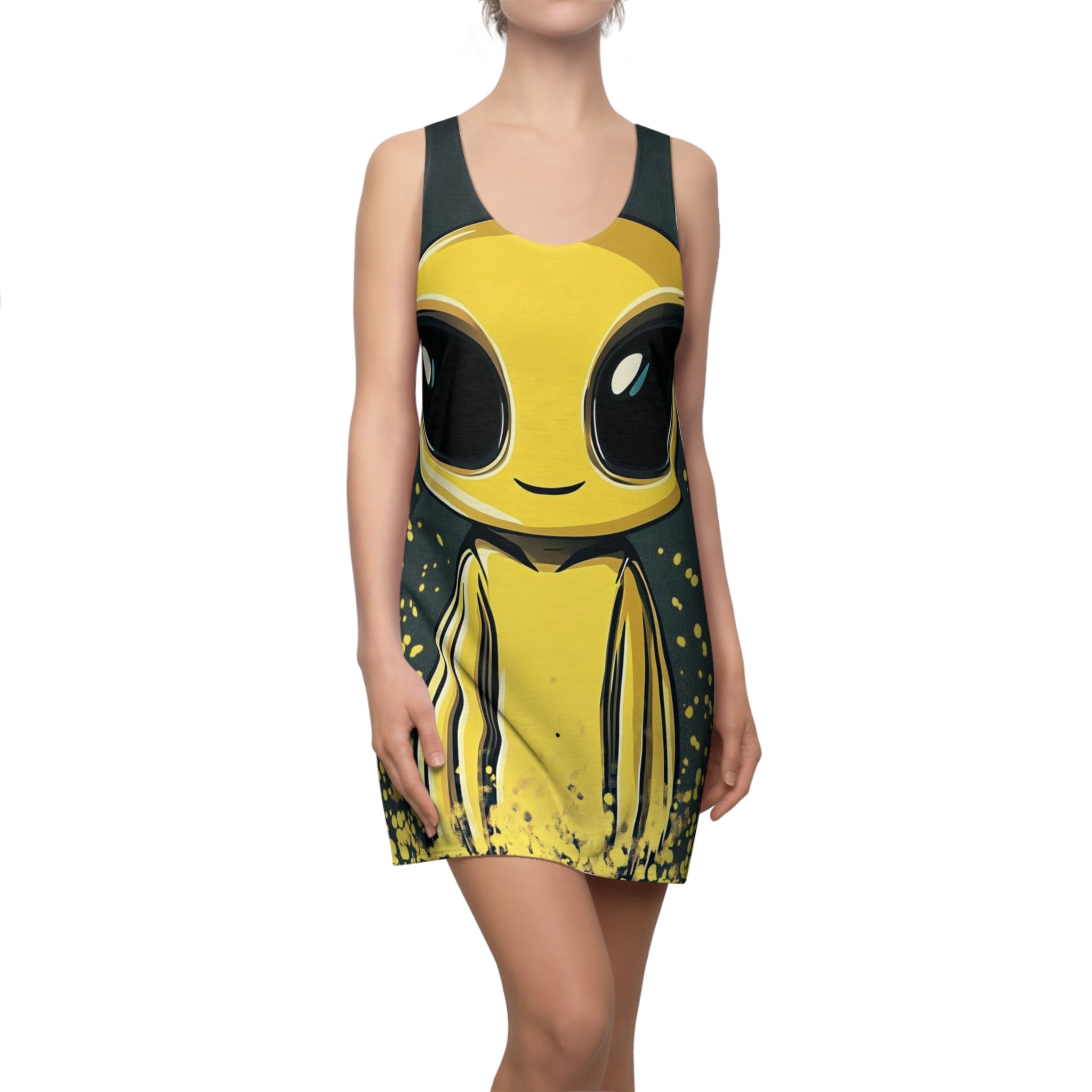 Mommy Me Alien Women's Cut & Sew Racerback Dress (AOP)