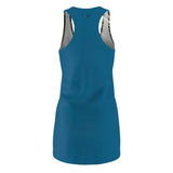 Super Emily Blue Women's Cut & Sew Racerback Dress (AOP)