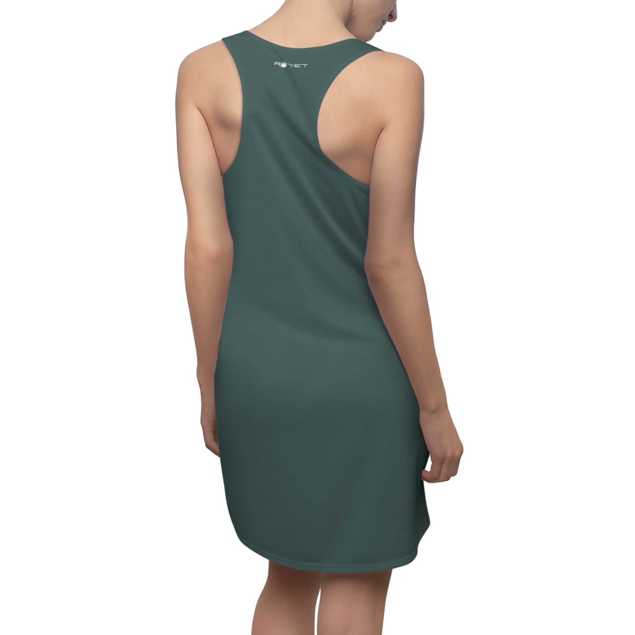 Green Sea Alien Women's Cut & Sew Racerback Dress (AOP)