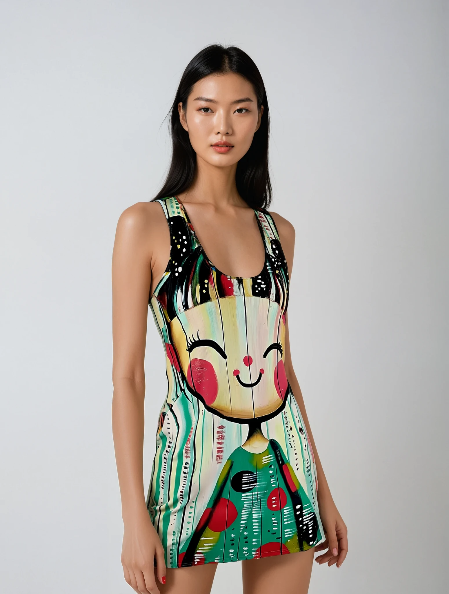 Facing Nostalgia Women's Cut & Sew Racerback Dress (AOP)