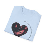 The Very Real Cosmic Connection — Heart Nebula Graphic Tee with Black Text