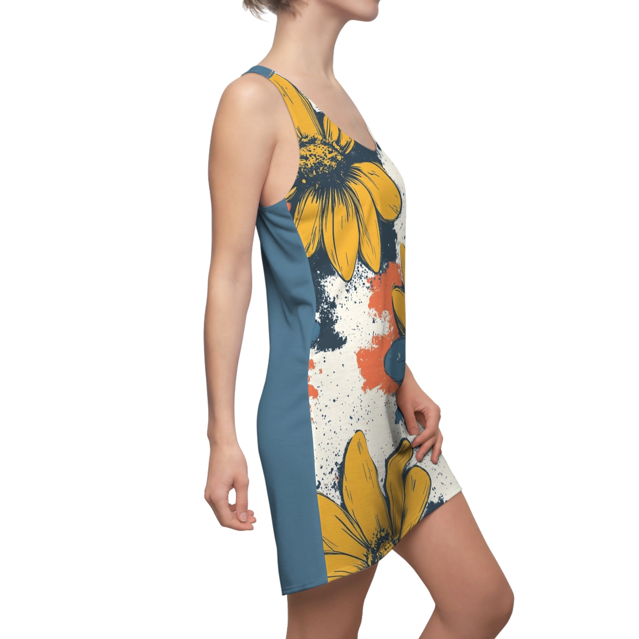 Daisey's Ready For Her Close-Up Women's Cut & Sew Racerback Dress (AOP)