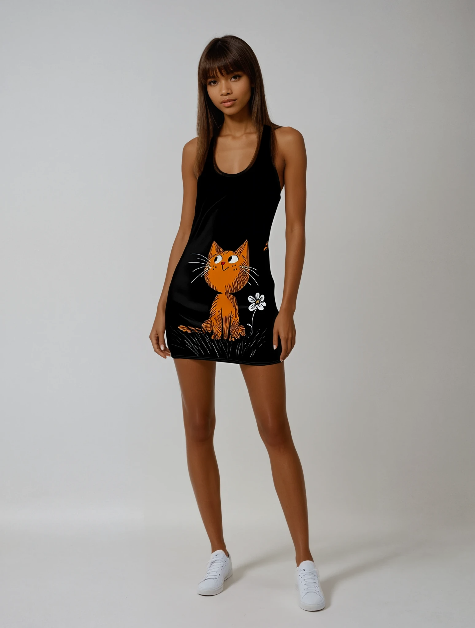 Nope, Not Being Orange Women's Cut & Sew Racerback Dress (AOP)