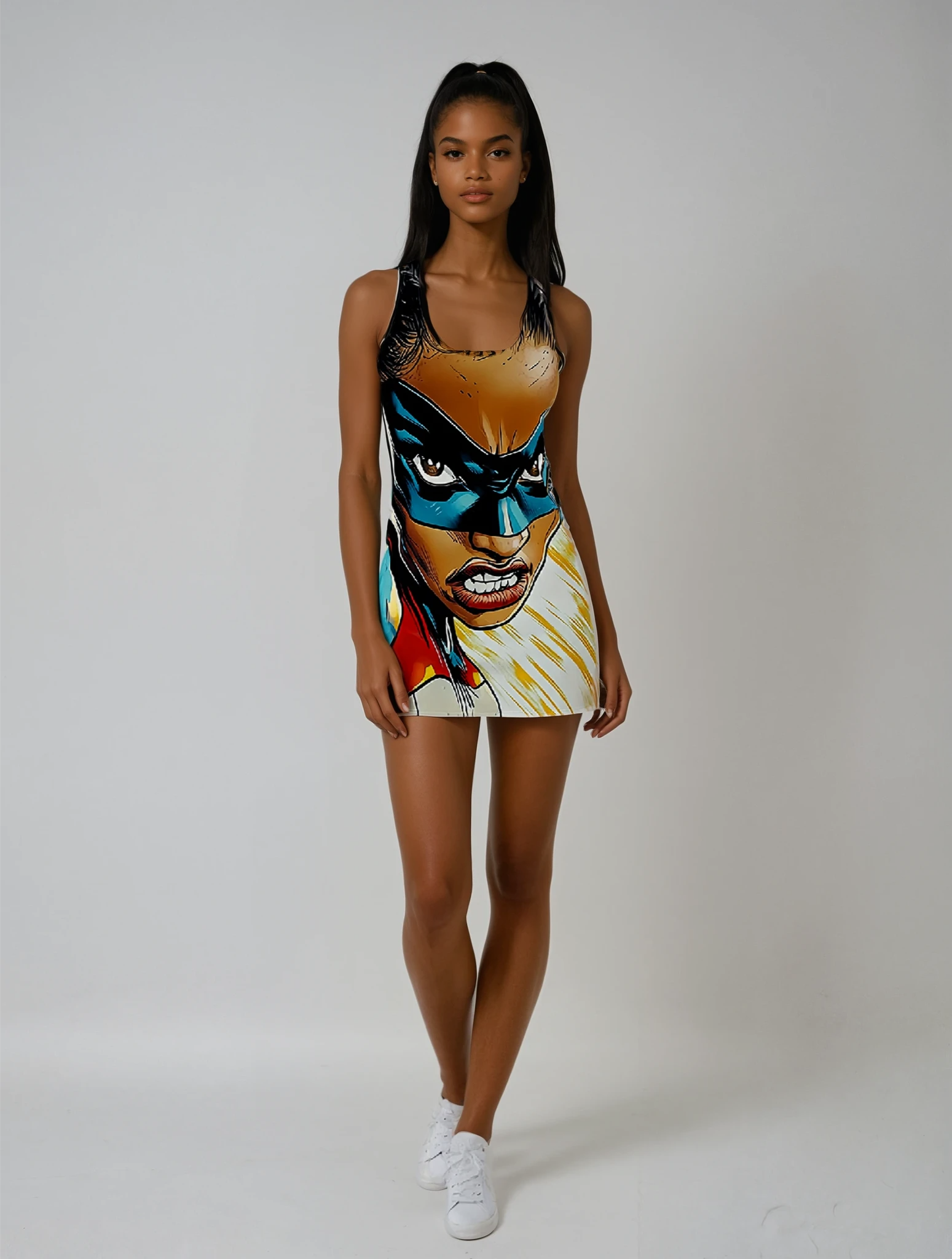 Super Genuine Gia  Women's Cut & Sew Racerback Dress (AOP)