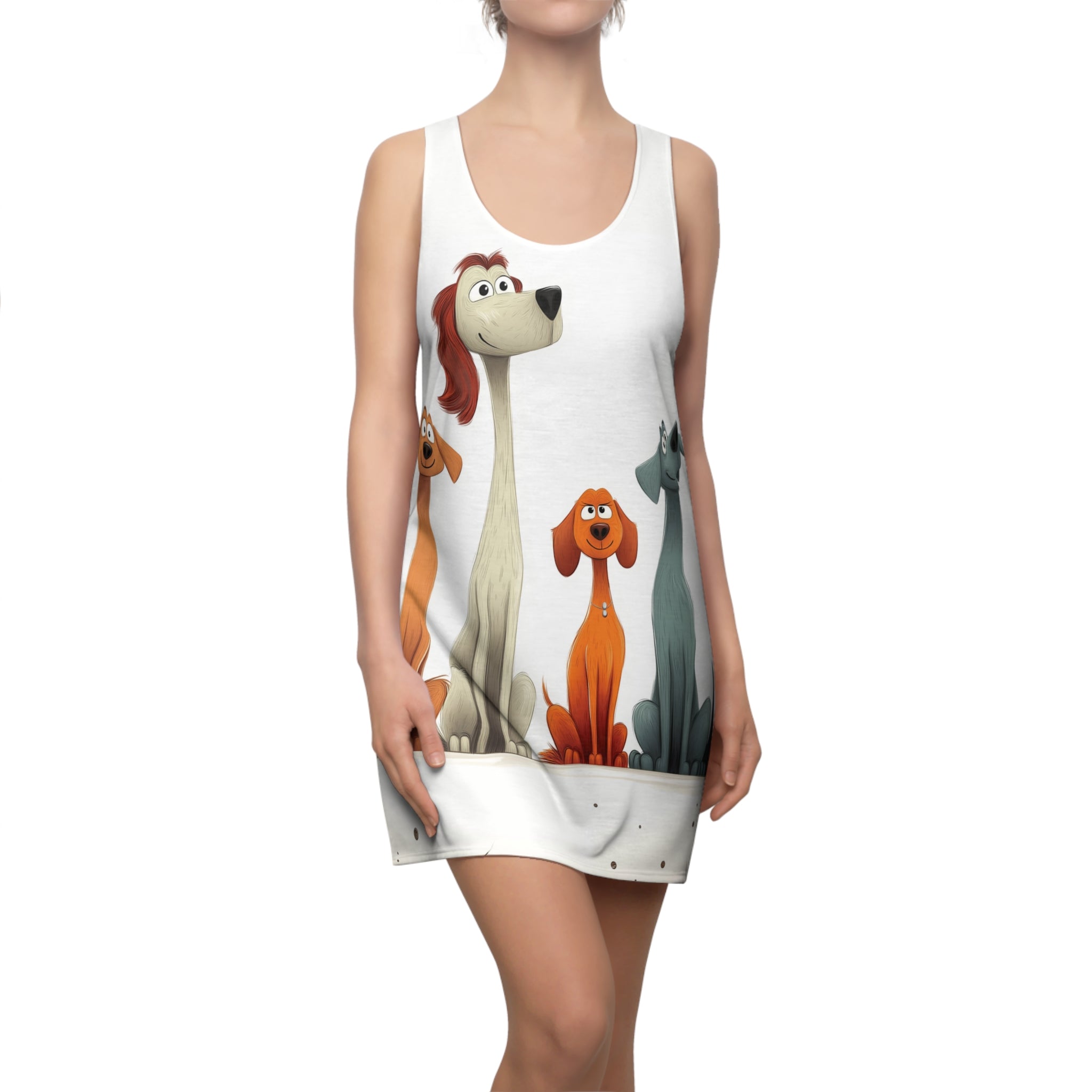 A Tale Of A Tail Women's Cut & Sew Racerback Dress (AOP)