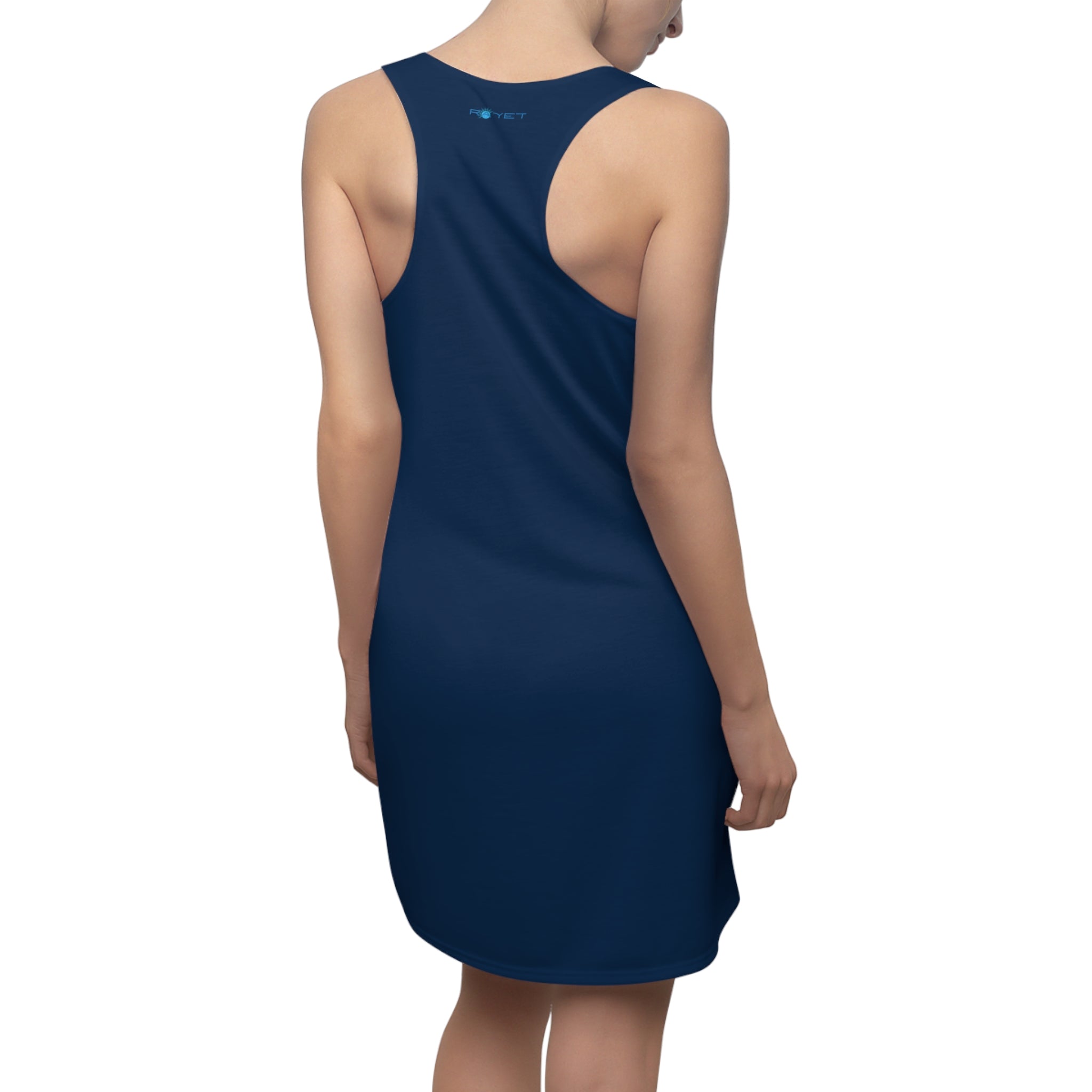 Daisey's Blue Women's Cut & Sew Racerback Dress (AOP)