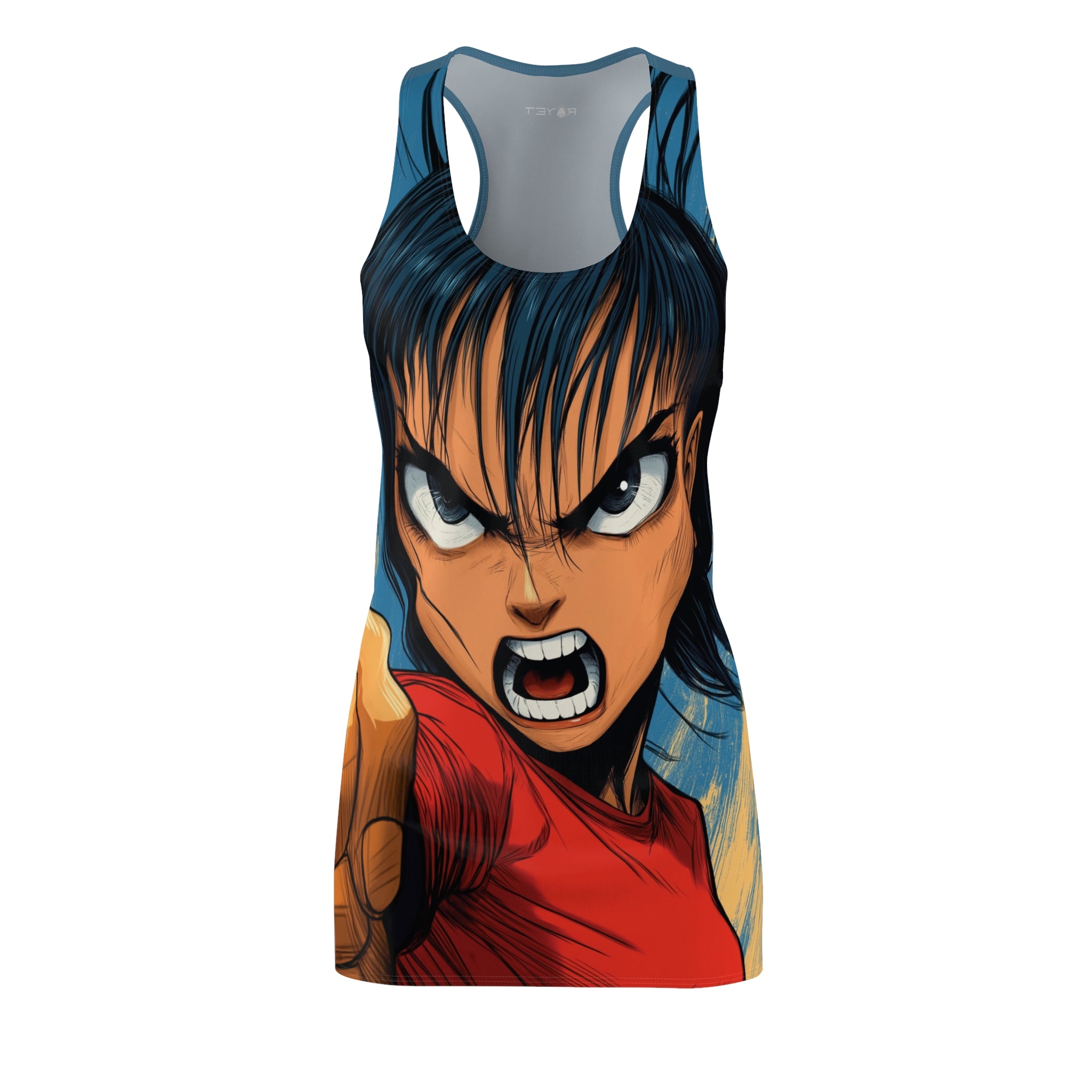 Fantastic Faye Women's Cut & Sew Racerback Dress (AOP)