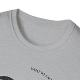 The Very Real Cosmic Connection — Heart Nebula Graphic Tee with Black Text