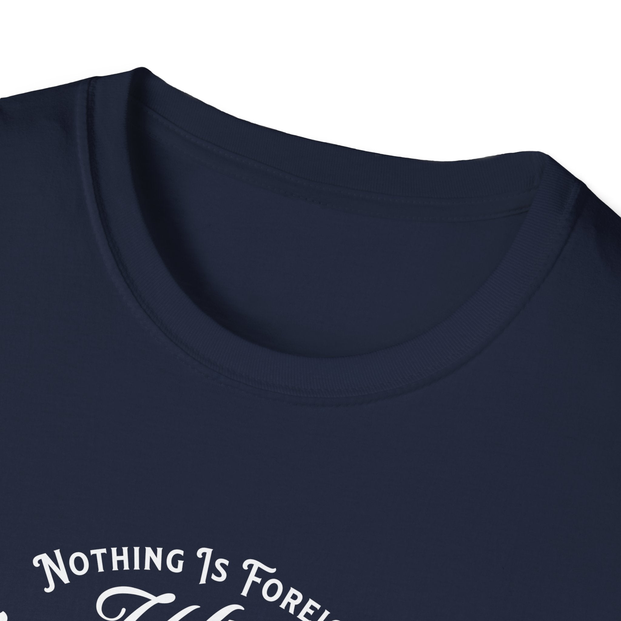ΩThe End All Of Common Ground - DNA Connected T-Shirt — "Nothing Is Foreign" Illustrated In White