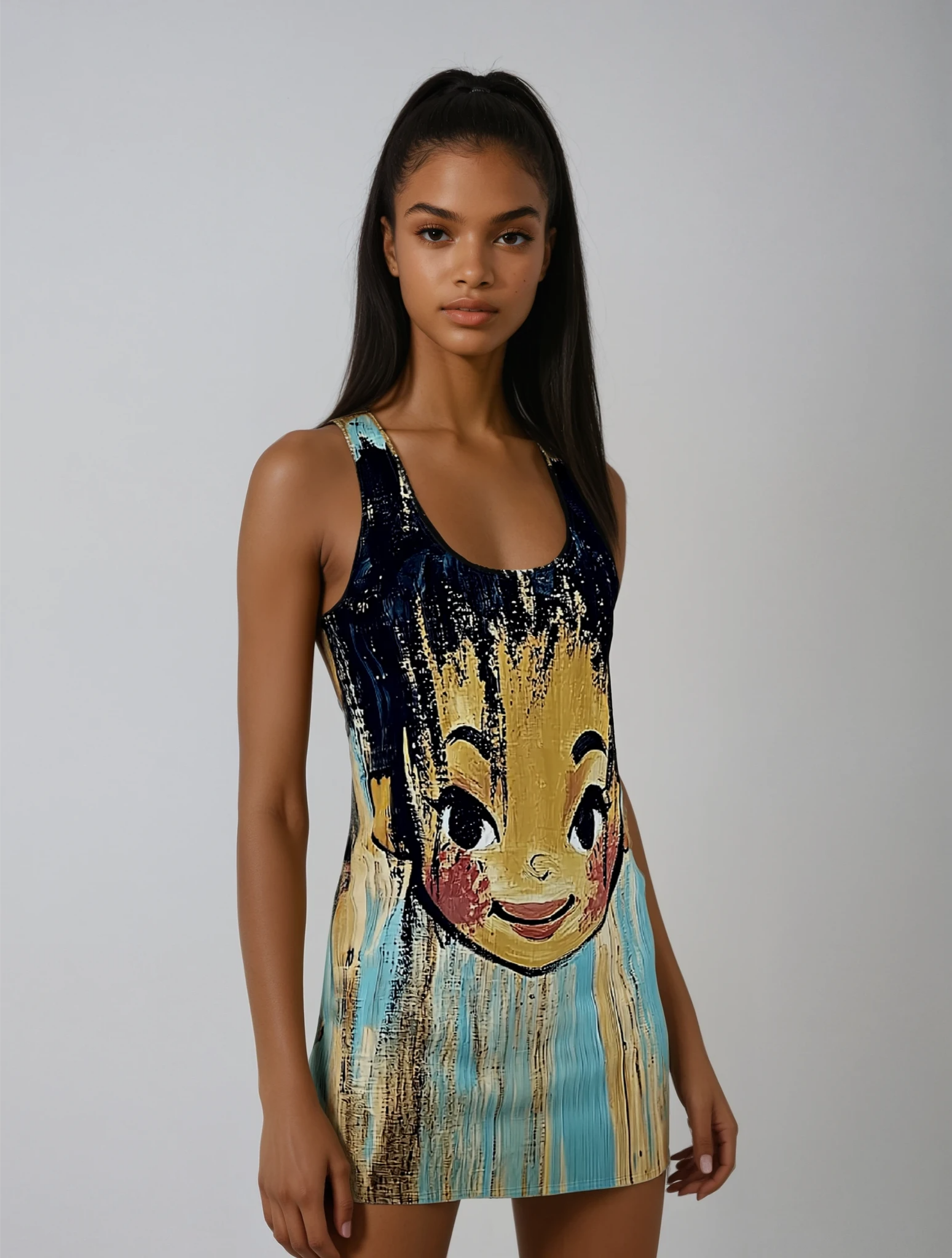 Facing Beauty Women's Cut & Sew Racerback Dress (AOP)