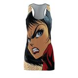 Interesting Iris Women's Cut & Sew Racerback Dress (AOP)