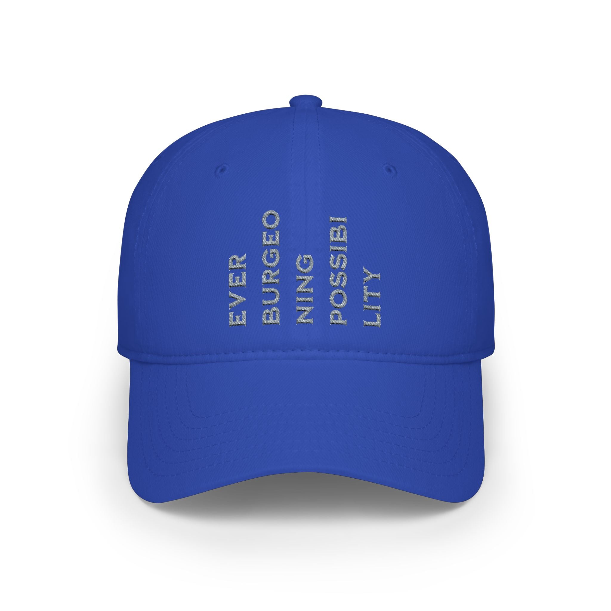 Ever Burgeoning Possibility Baseball Cap — Inspirational Vertical Text Hat