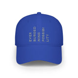 Ever Burgeoning Possibility Baseball Cap — Inspirational Vertical Text Hat