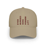 Ever Burgeoning Possibility Baseball Cap — Inspirational Vertical Text Hat