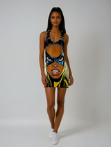 Super Almighty Aiysha Women's Cut & Sew Racerback Dress (AOP)