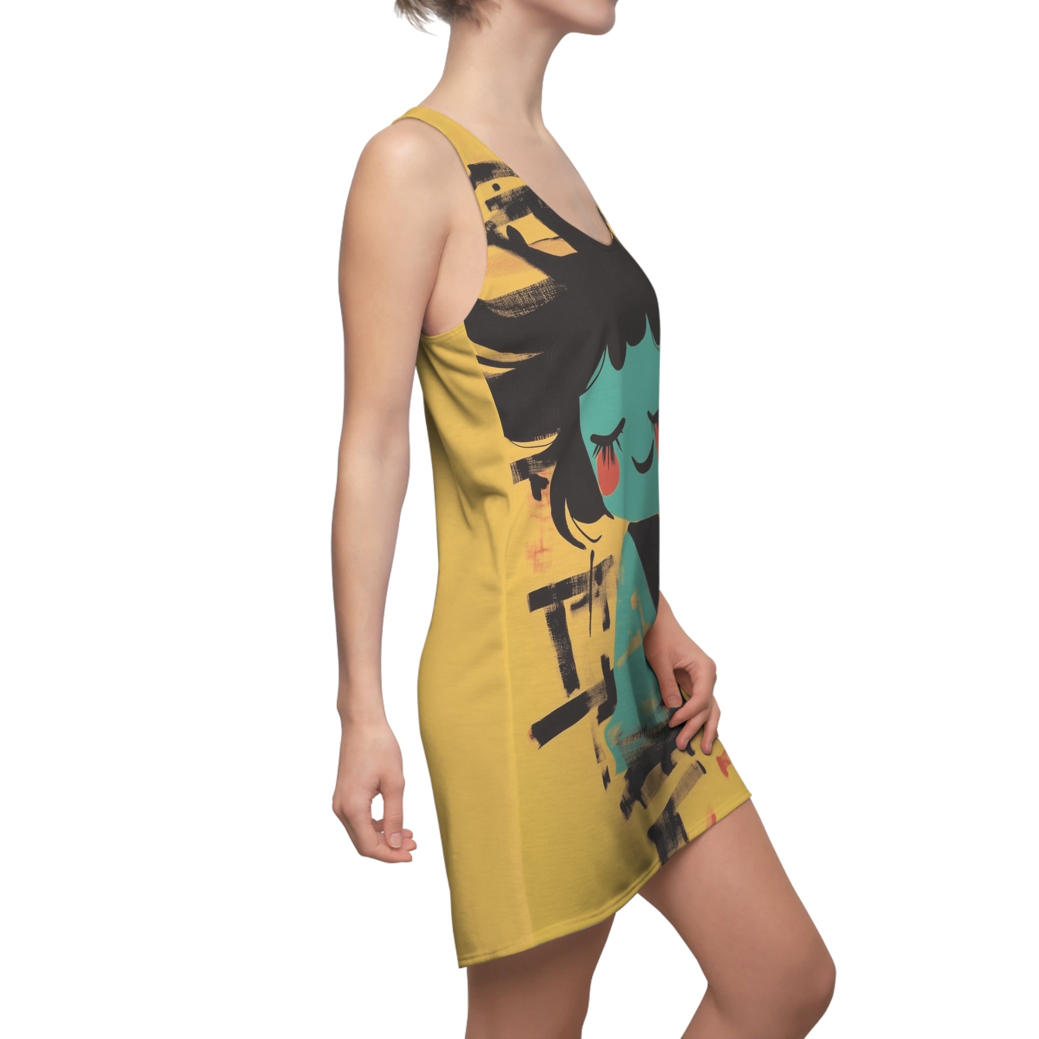 Facing Excitement Women's Cut & Sew Racerback Dress (AOP)