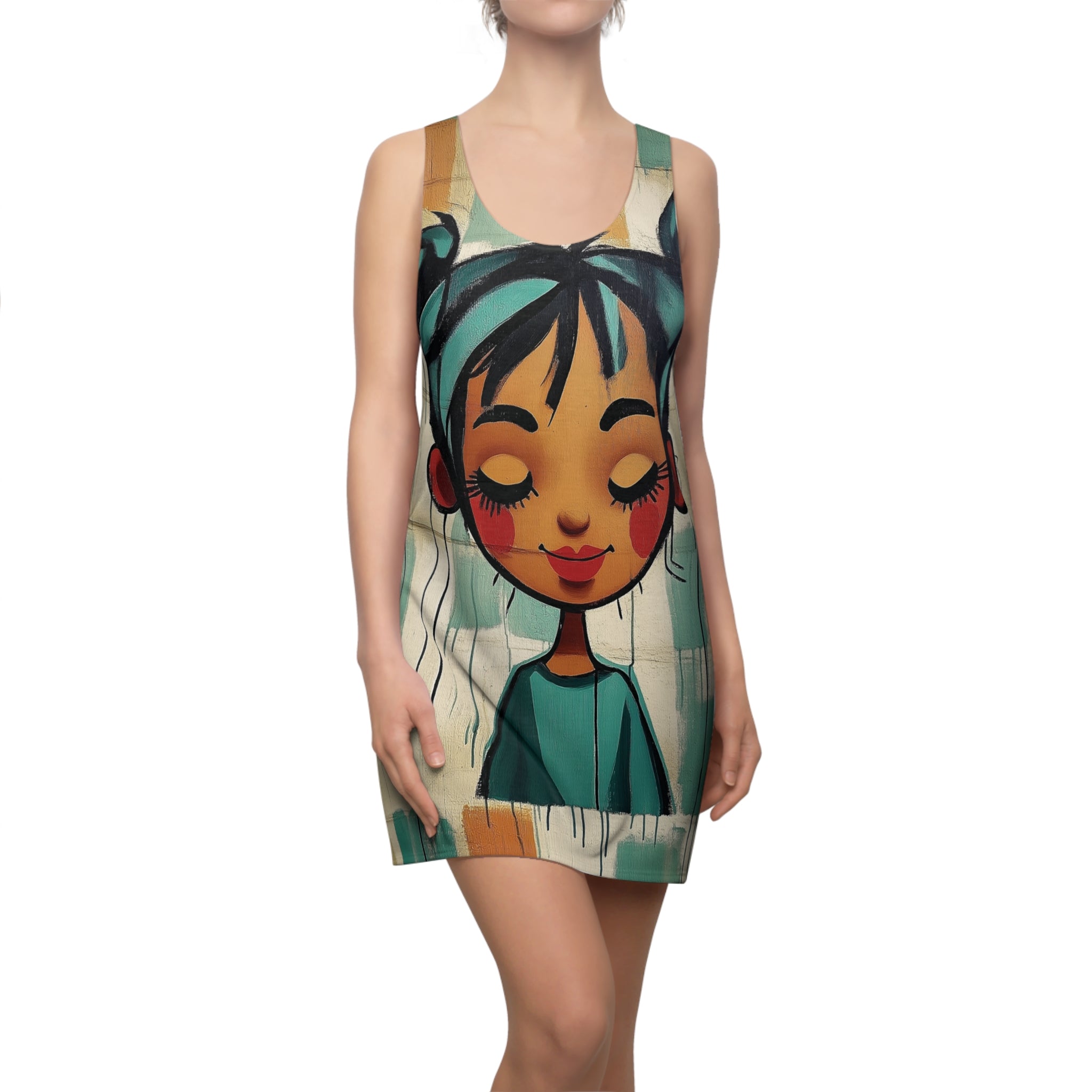 Facing Satisfaction Women's Cut & Sew Racerback Dress (AOP)