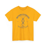 ΩThe End All Of Common Ground - DNA Connected T-Shirt — "Nothing Is Foreign" Illustrated In Gray