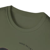 The Very Real Cosmic Connection — Heart Nebula Graphic Tee with Black Text