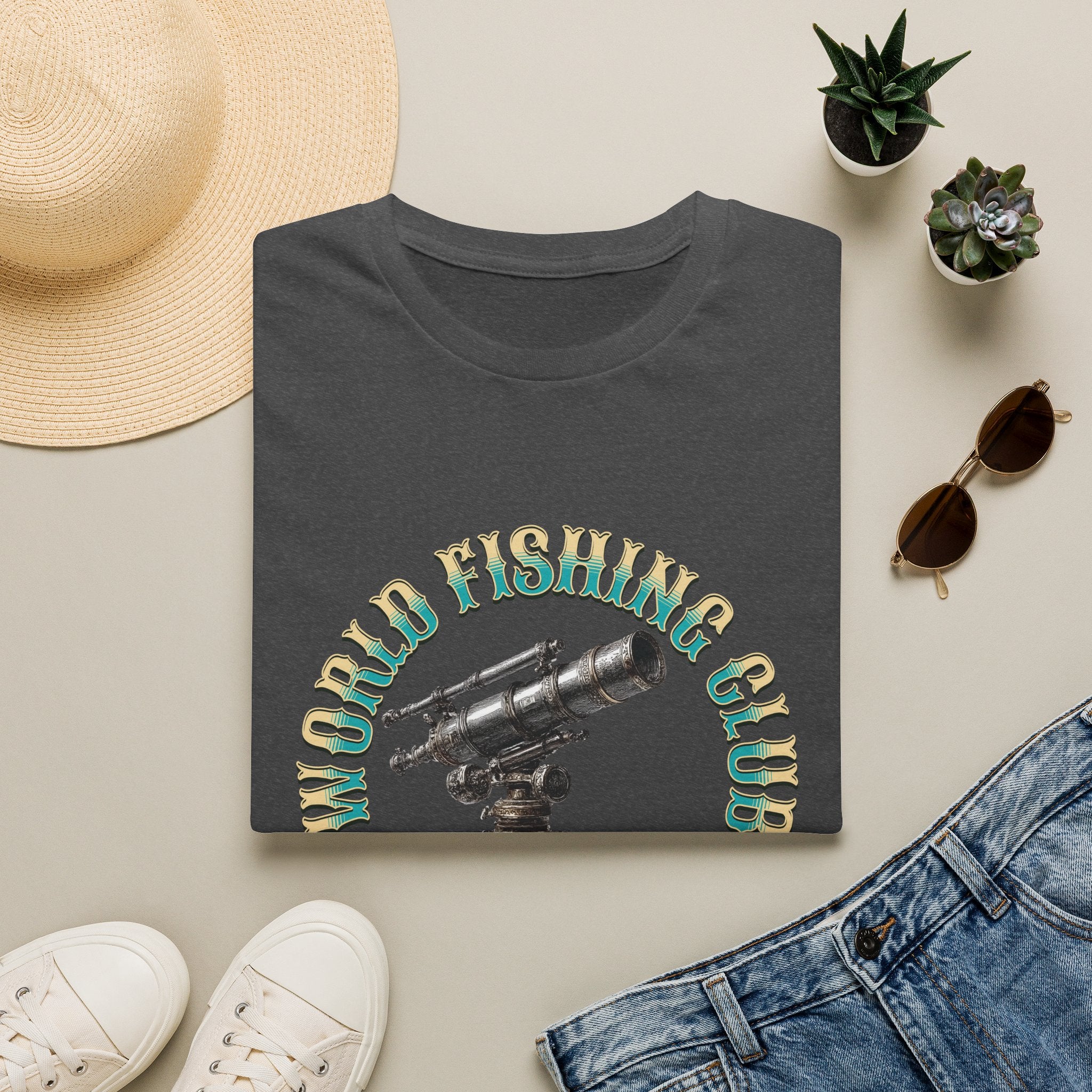 Fishing Club Graphic T-Shirt — Vintage Angler Design ("Fishing" Text)