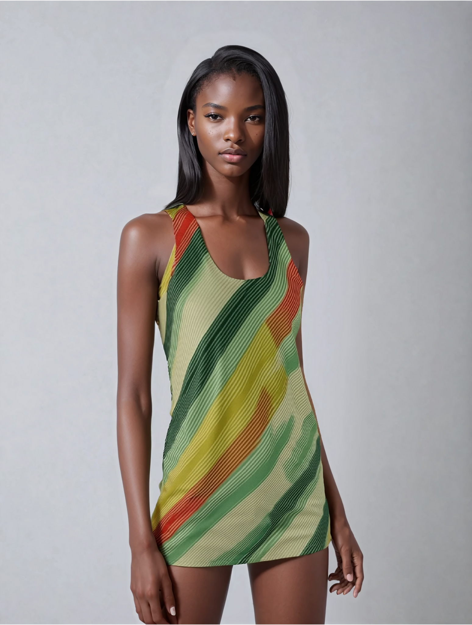 Great Green And A Splash Women's Cut & Sew Racerback Dress (AOP)