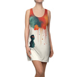 Constant Color Needed Nicola Women's Cut & Sew Racerback Dress (AOP)