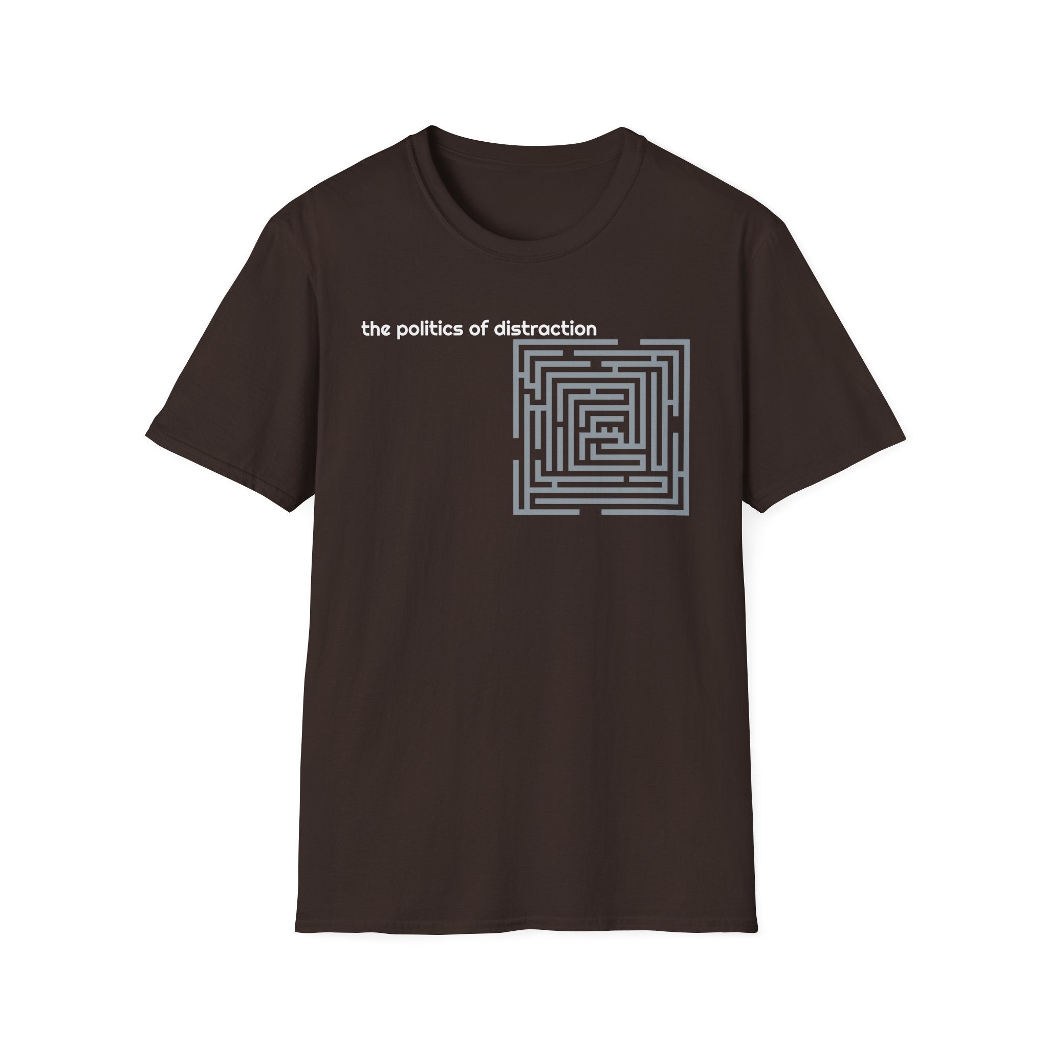 Politics of Distraction T-Shirt — Modern Maze Graphic Tee
