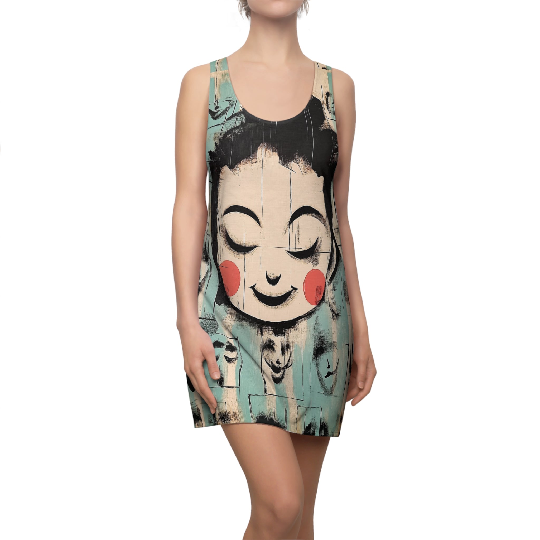 Facing Aesthetic Appreciation Women's Cut & Sew Racerback Dress (AOP)