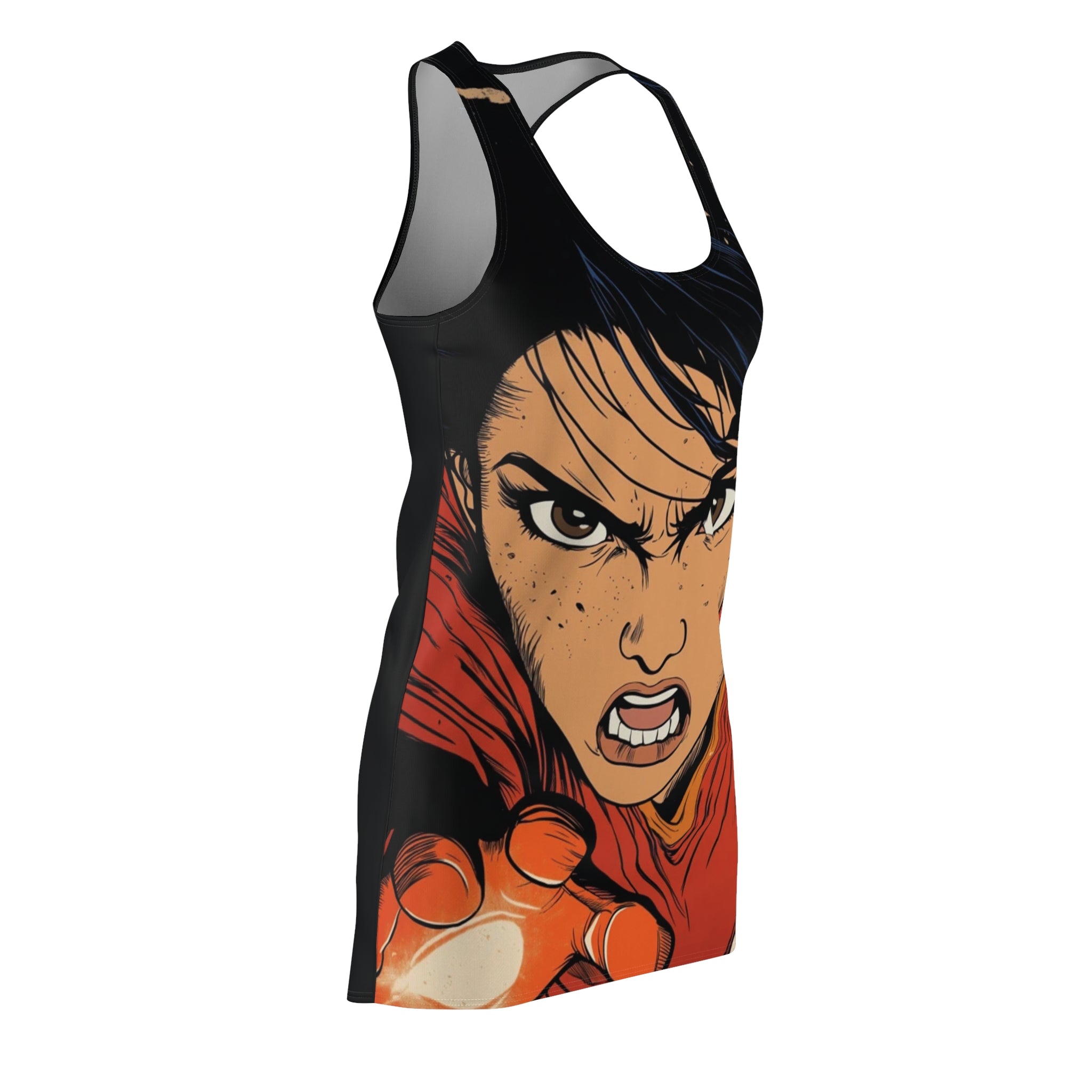 Super Avenging Hannah Women's Cut & Sew Racerback Dress (AOP)