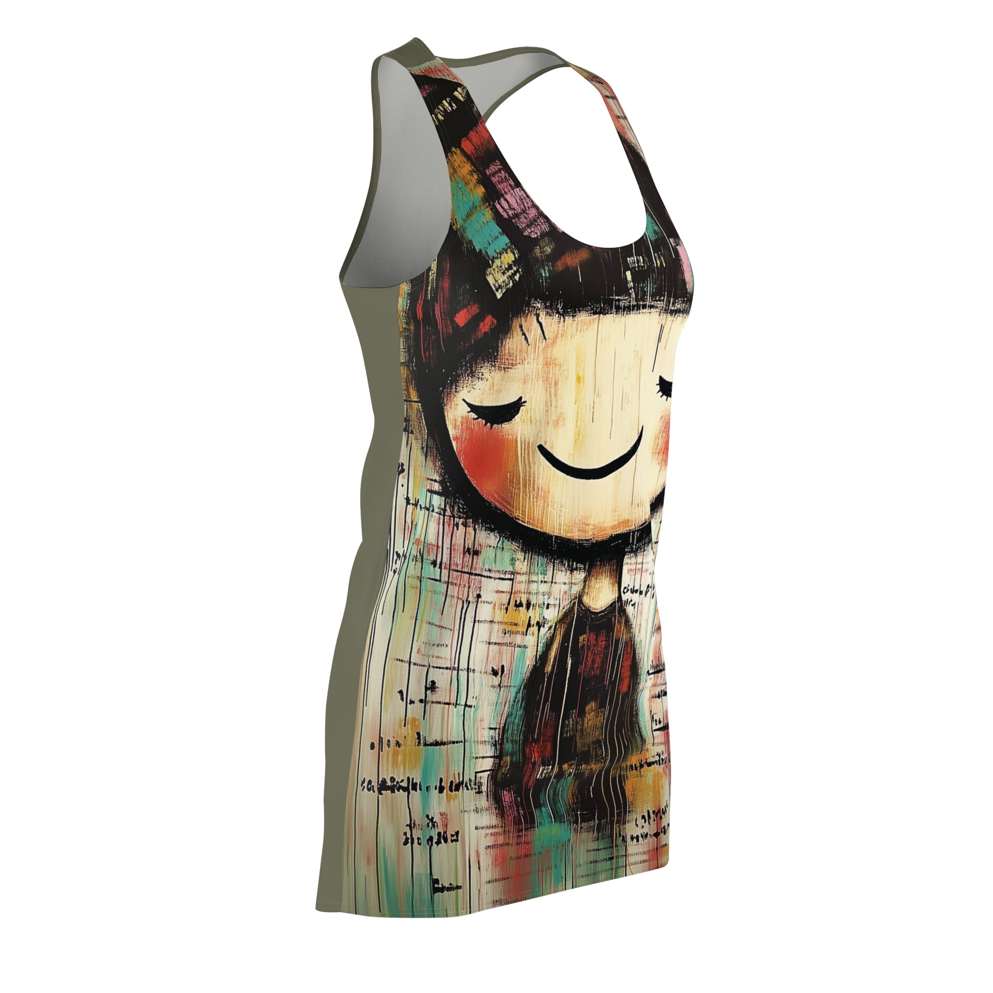 Facing Joy Women's Cut & Sew Racerback Dress (AOP)