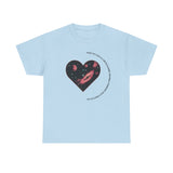 The Very Real Cosmic Connection — Heart Nebula Graphic Tee with Black Text