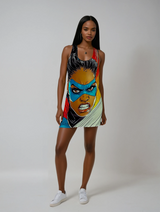 Super Conquer Chloe Women's Cut & Sew Racerback Dress (AOP)