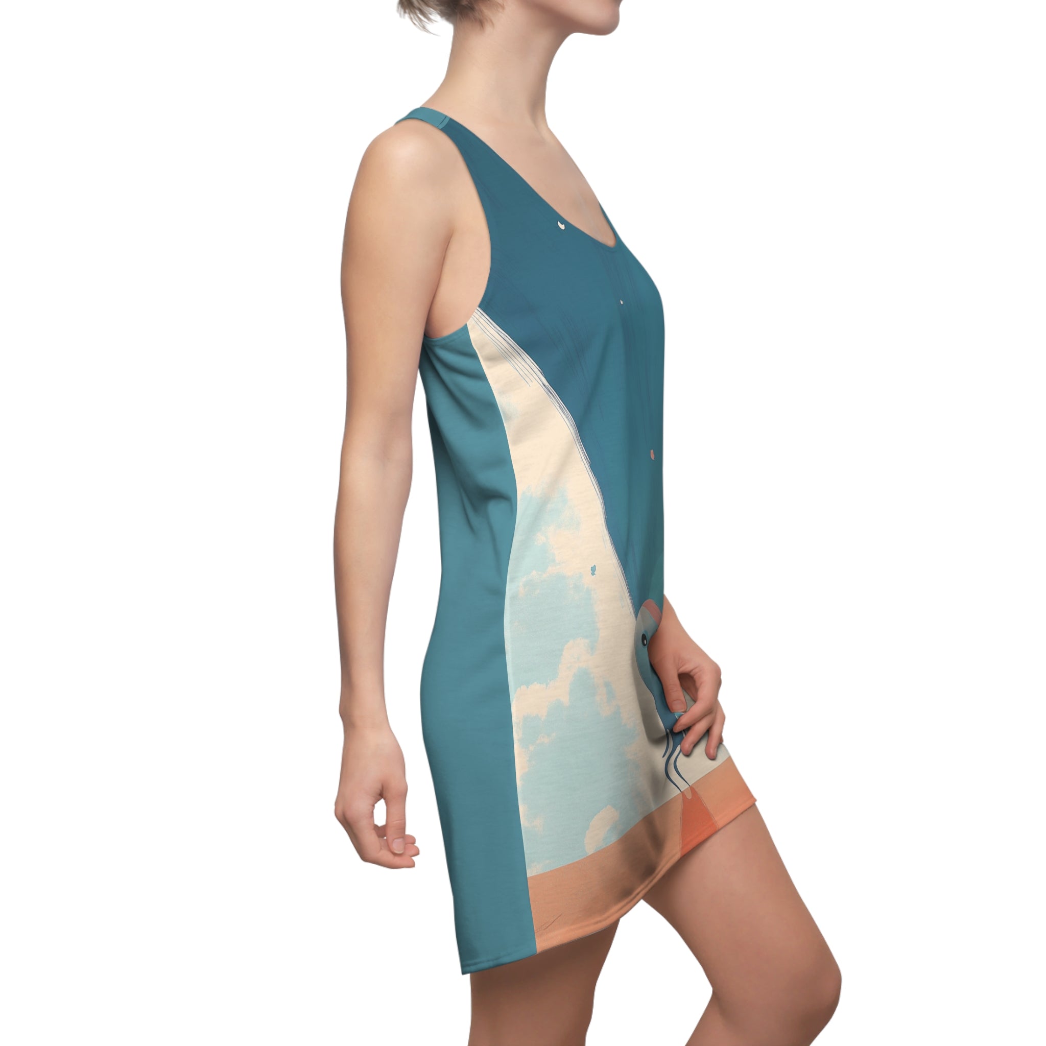 Here To Slay Tae Women's Cut & Sew Racerback Dress (AOP}