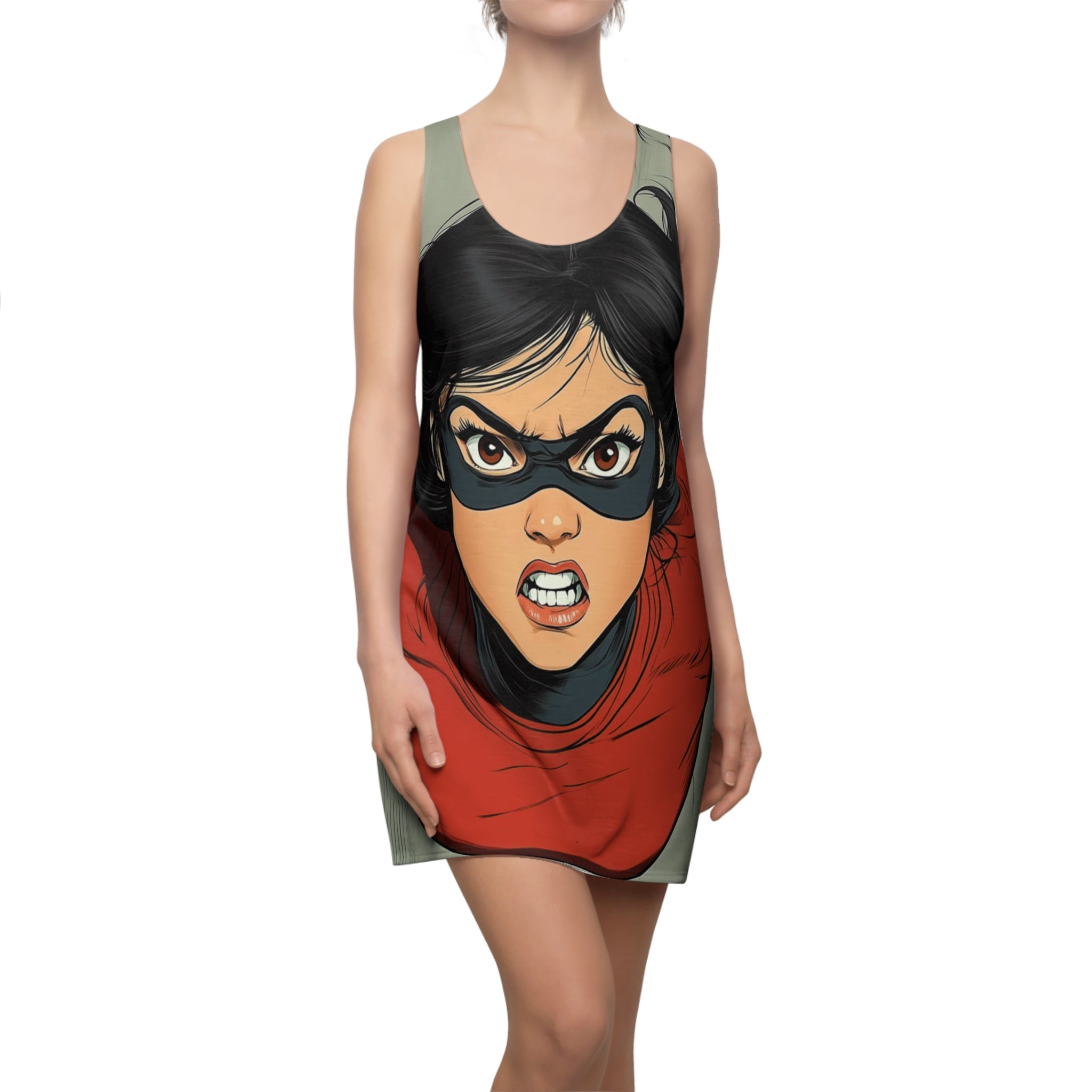 Super Andromeda Amida Women's Cut & Sew Racerback Dress (AOP)