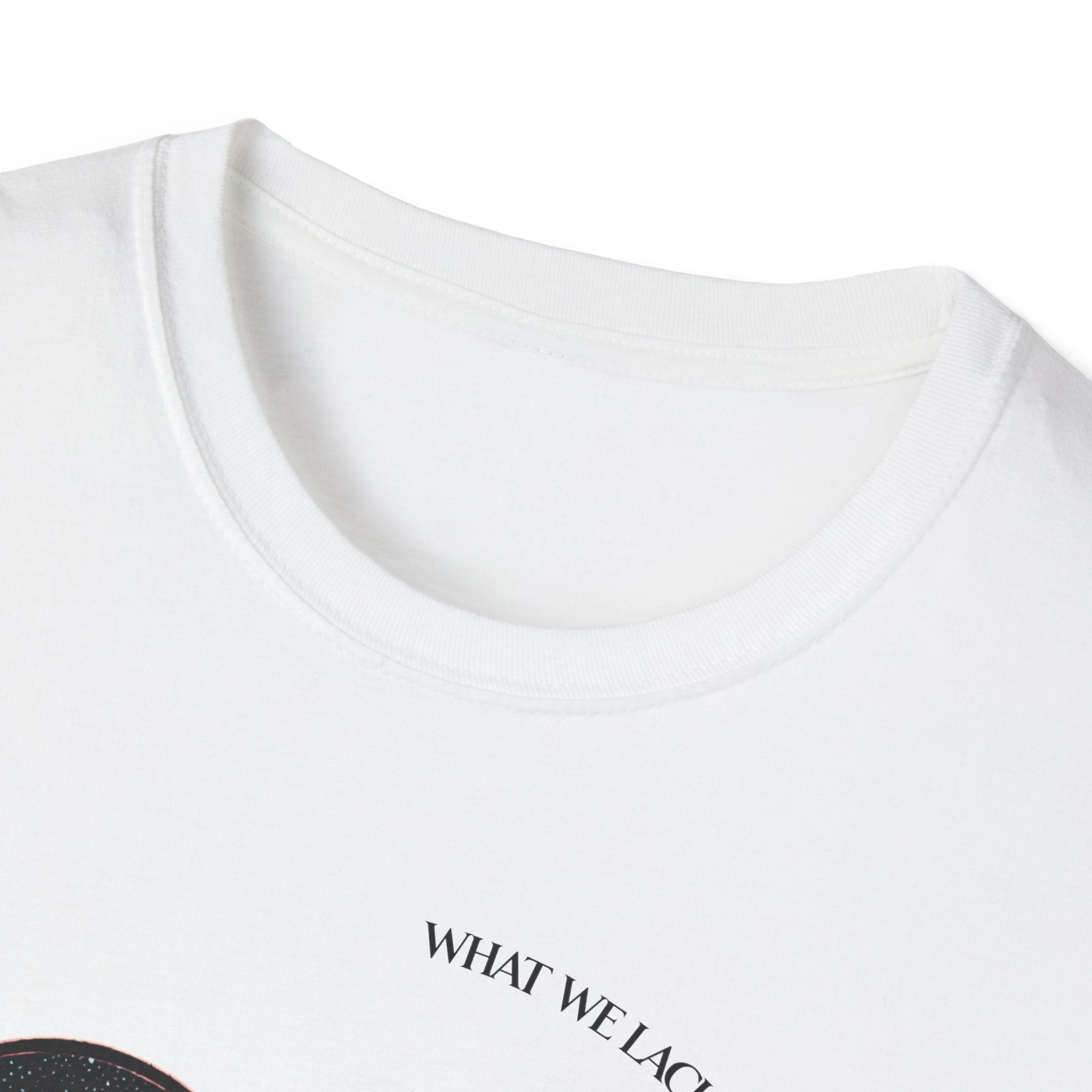 The Very Real Cosmic Connection — Heart Nebula Graphic Tee with Black Text