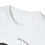 The Very Real Cosmic Connection — Heart Nebula Graphic Tee with Black Text