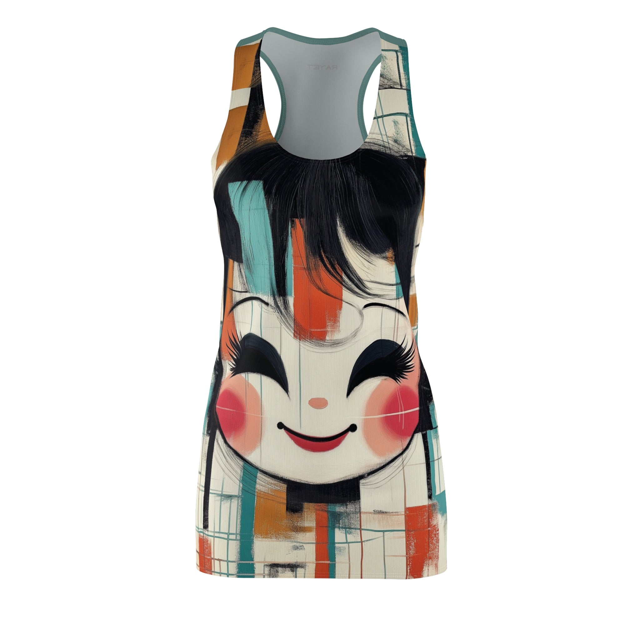 Facing Romance Women's Cut & Sew Racerback Dress (AOP)