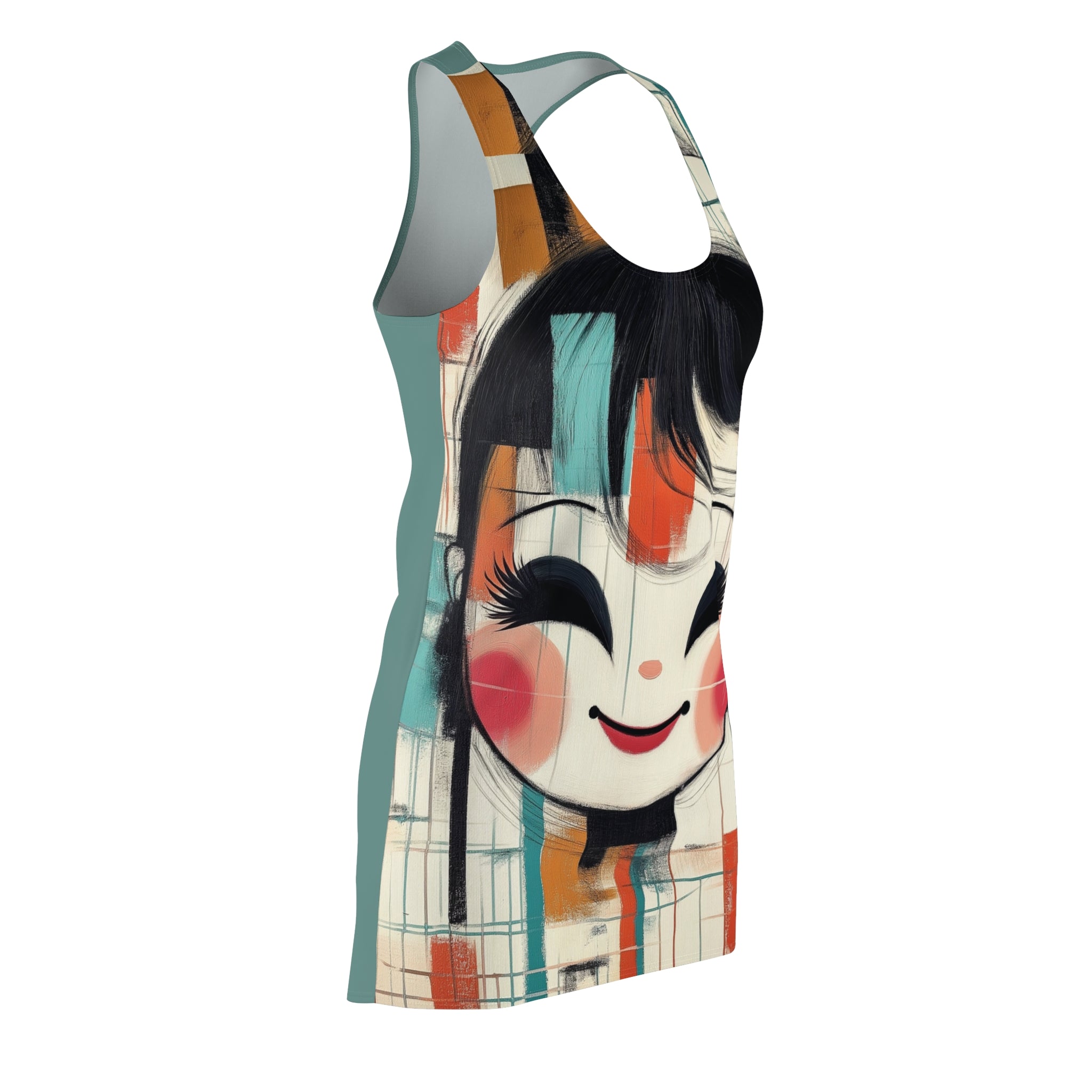 Facing Romance Women's Cut & Sew Racerback Dress (AOP)