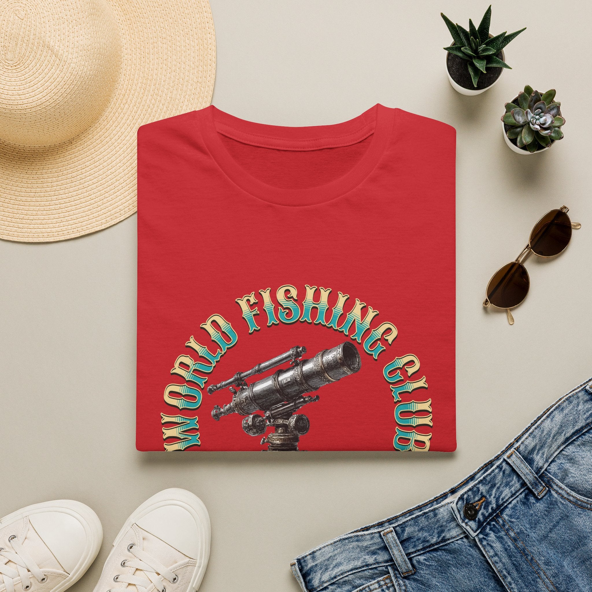 Fishing Club Graphic T-Shirt — Vintage Angler Design ("Fishing" Text)
