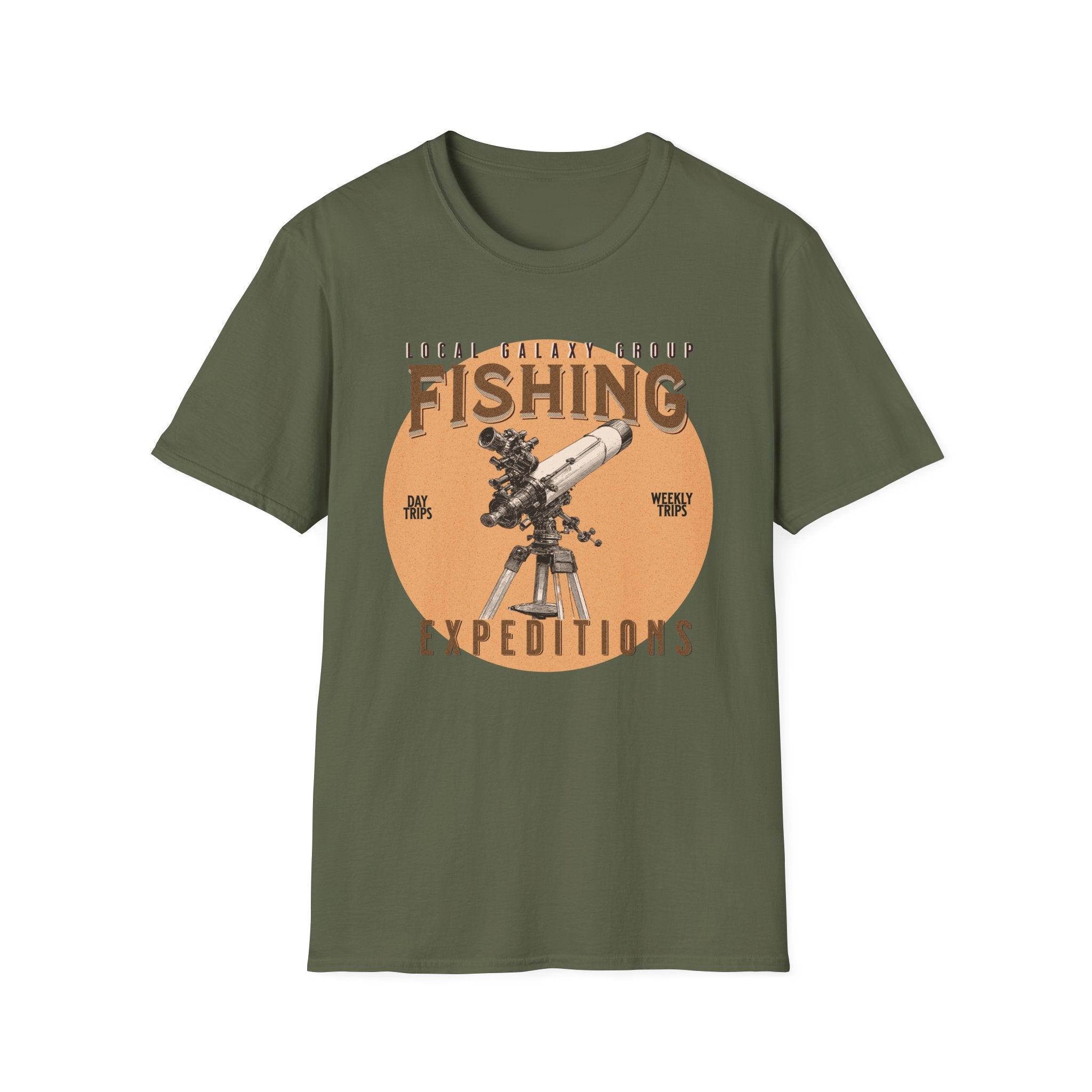 Fishing for Stars T-Shirt — Amateur Astronomer Telescope Tee