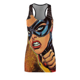 Super Rogue Ruby  Women's Cut & Sew Racerback Dress (AOP)