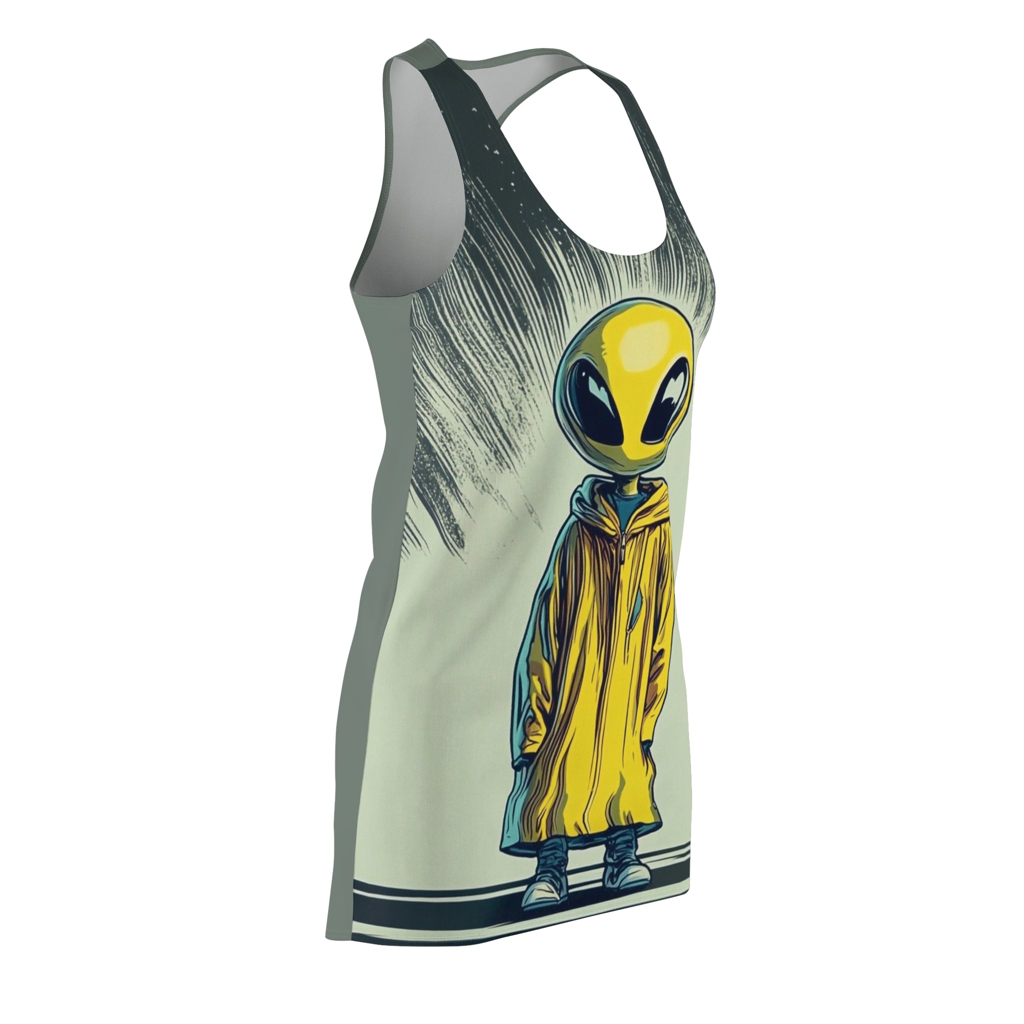 Rain Ready Alien Women's Cut & Sew Racerback Dress (AOP)