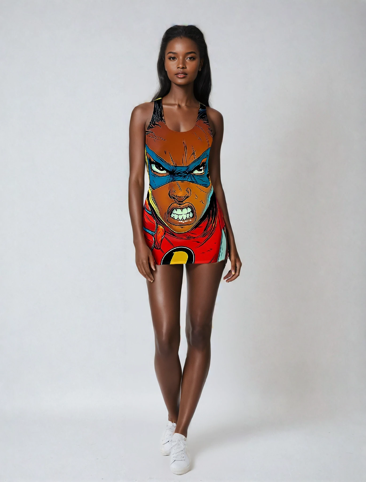 Super Game Gabby Women's Cut & Sew Racerback Dress (AOP)