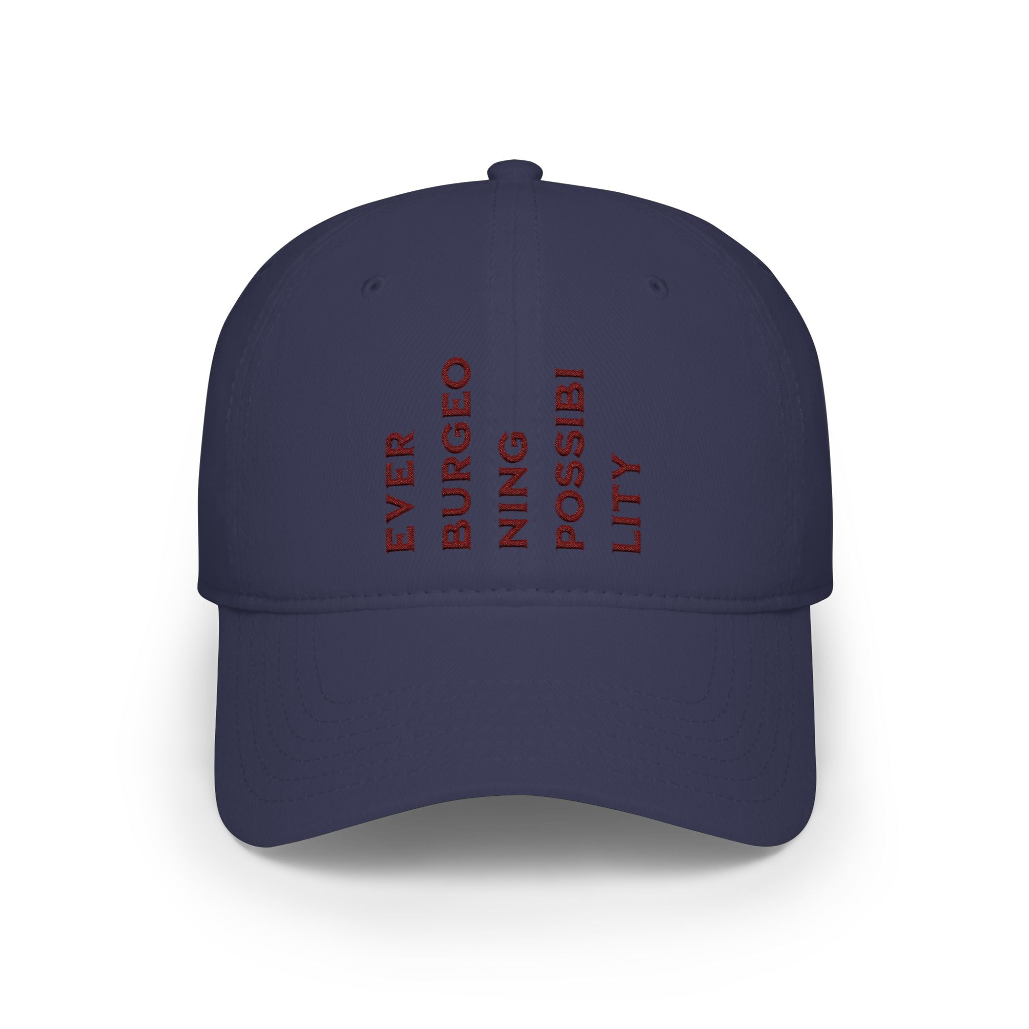 Ever Burgeoning Possibility Baseball Cap — Inspirational Vertical Text Hat