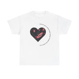 The Very Real Cosmic Connection — Heart Nebula Graphic Tee with Black Text
