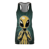 Collar Pop Alien Women's Cut & Sew Racerback Dress (AOP)