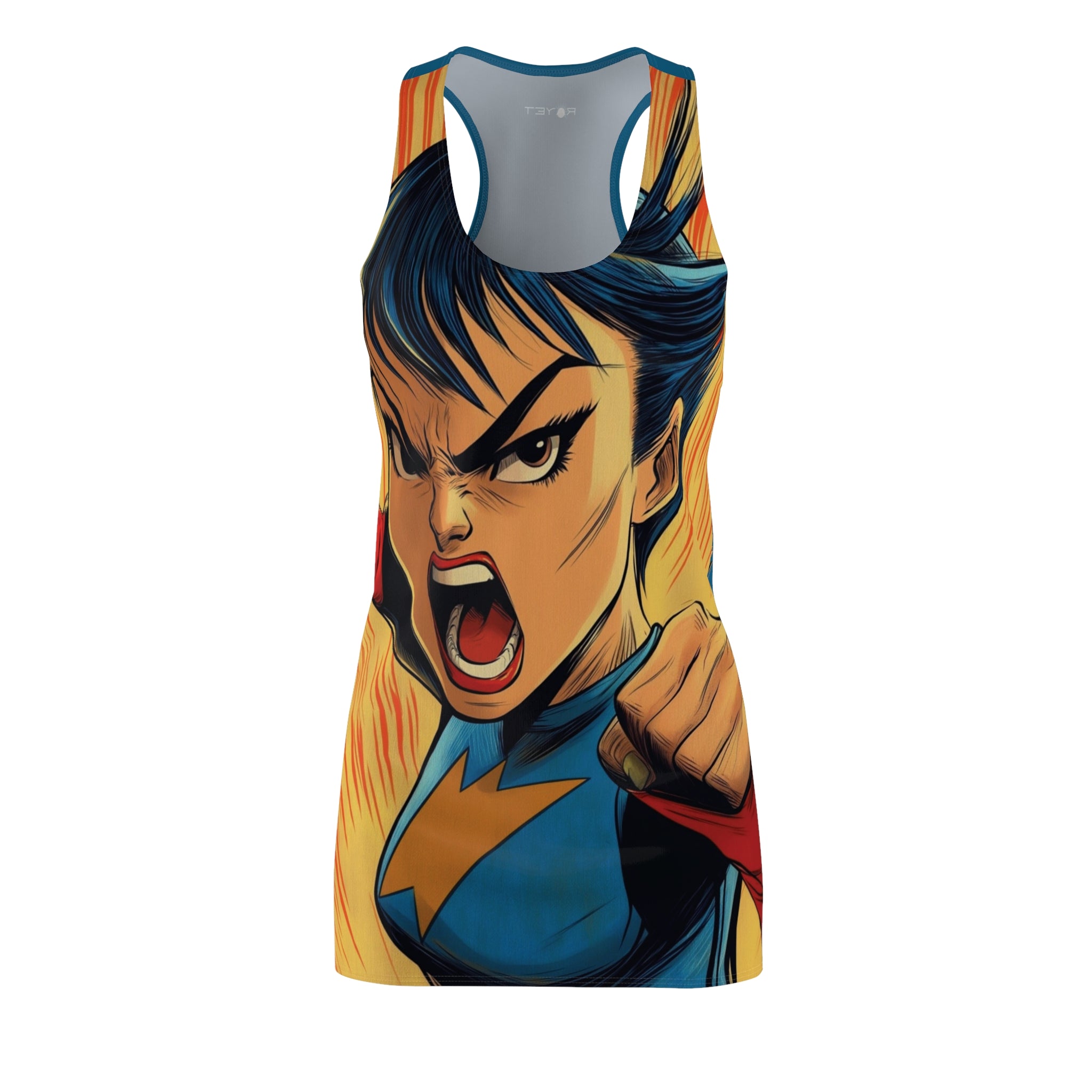 Super No Nonsense Nat Women's Cut & Sew Racerback Dress (AOP)