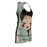 Facing Entrancement Women's Cut & Sew Racerback Dress (AOP)